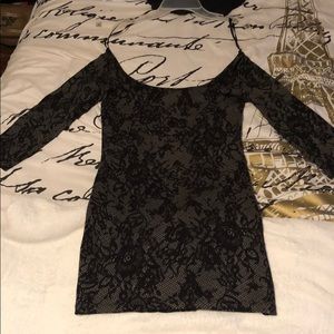 Off shoulder spandex dress